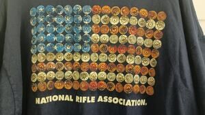 NRA Blue t shirt Flag cartridge design men's size 3XL